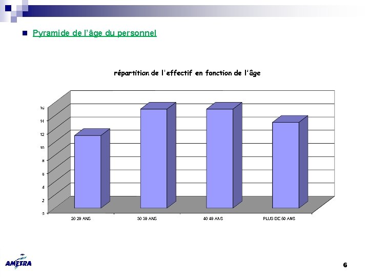 n Pyramide de l’âge du personnel 6 