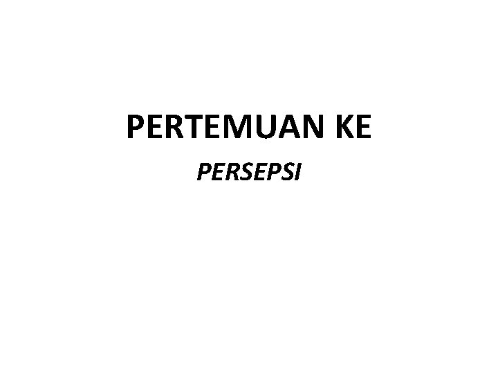 PERTEMUAN KE PERSEPSI 