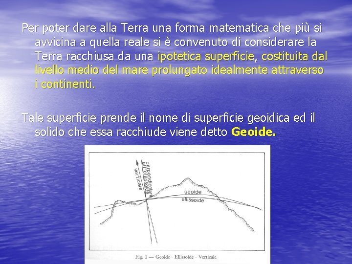 Per poter dare alla Terra una forma matematica che più si avvicina a quella