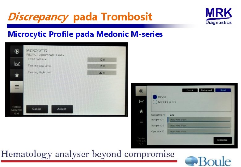 Discrepancy pada Trombosit Microcytic Profile pada Medonic M-series 