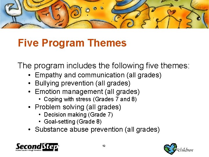 Five Program Themes The program includes the following five themes: • Empathy and communication