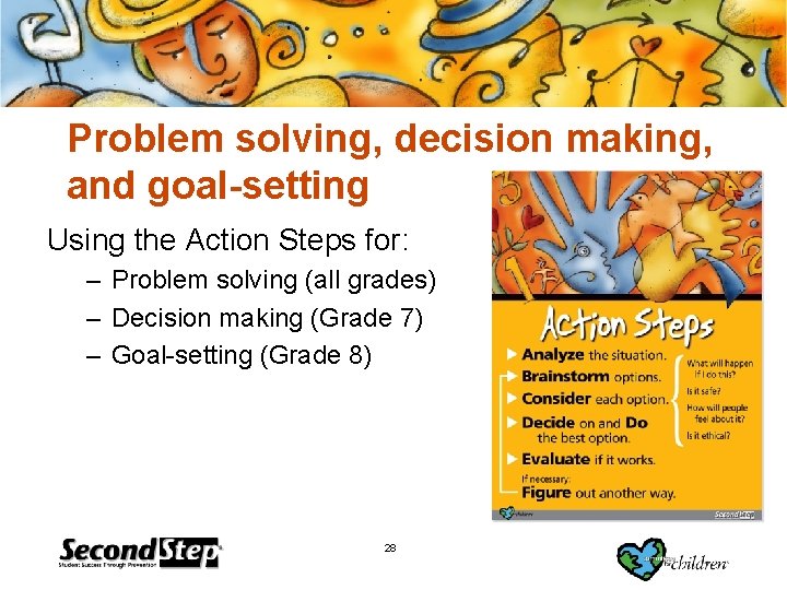 Problem solving, decision making, and goal-setting Using the Action Steps for: – Problem solving