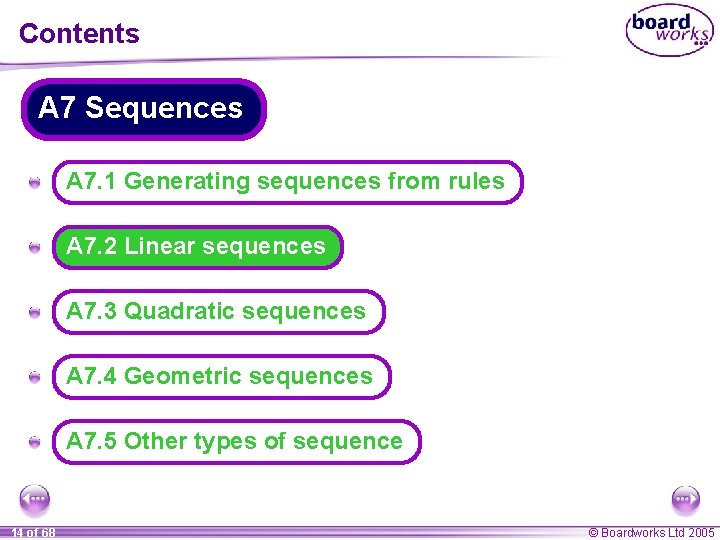Contents A 7 Sequences A A 7. 1 Generating sequences from rules A A