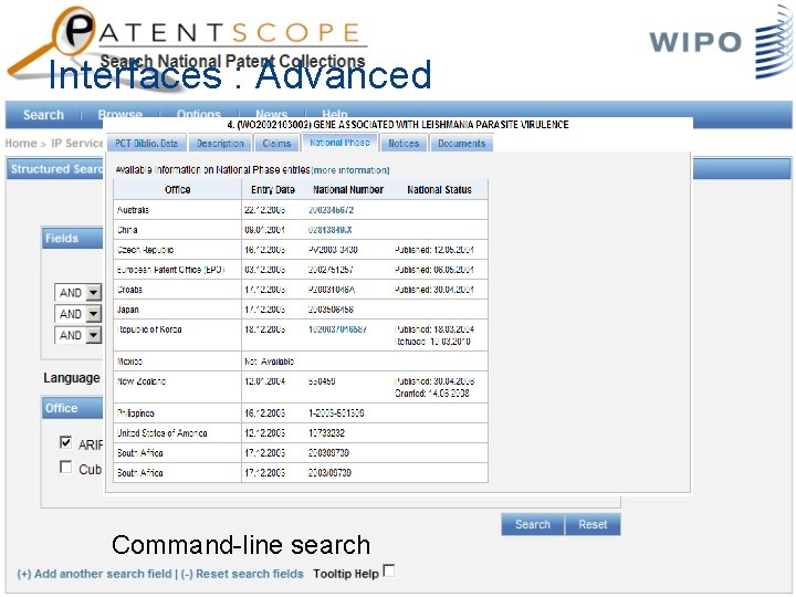 Interfaces : Advanced Command-line search 