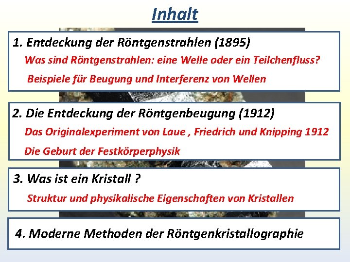 Inhalt 1. Entdeckung der Röntgenstrahlen (1895) Was sind Röntgenstrahlen: eine Welle oder ein Teilchenfluss? Inhalt 1. Entdeckung der Röntgenstrahlen (1895) Was sind Röntgenstrahlen: eine Welle oder ein Teilchenfluss?