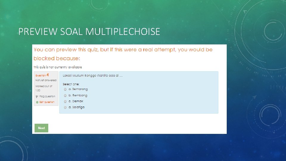 PREVIEW SOAL MULTIPLECHOISE 