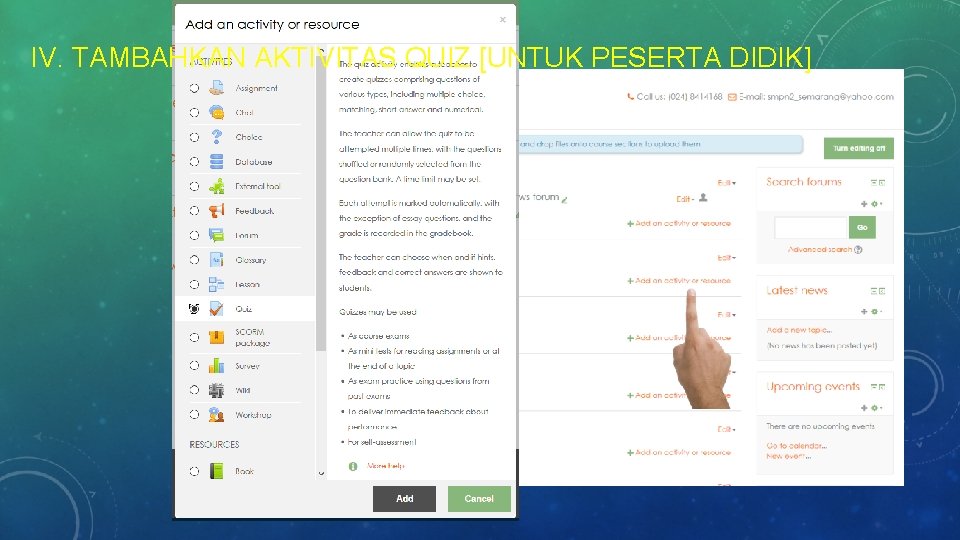 IV. TAMBAHKAN AKTIVITAS QUIZ [UNTUK PESERTA DIDIK] 
