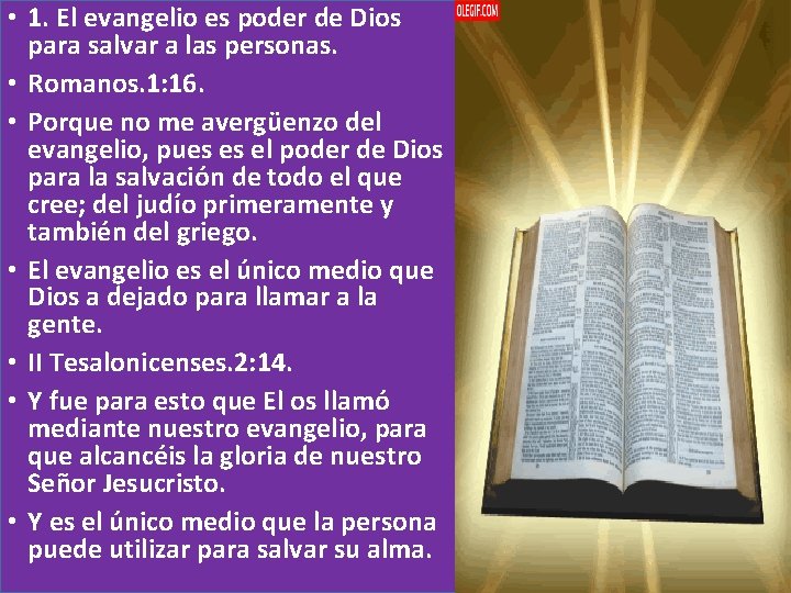  • 1. El evangelio es poder de Dios para salvar a las personas.