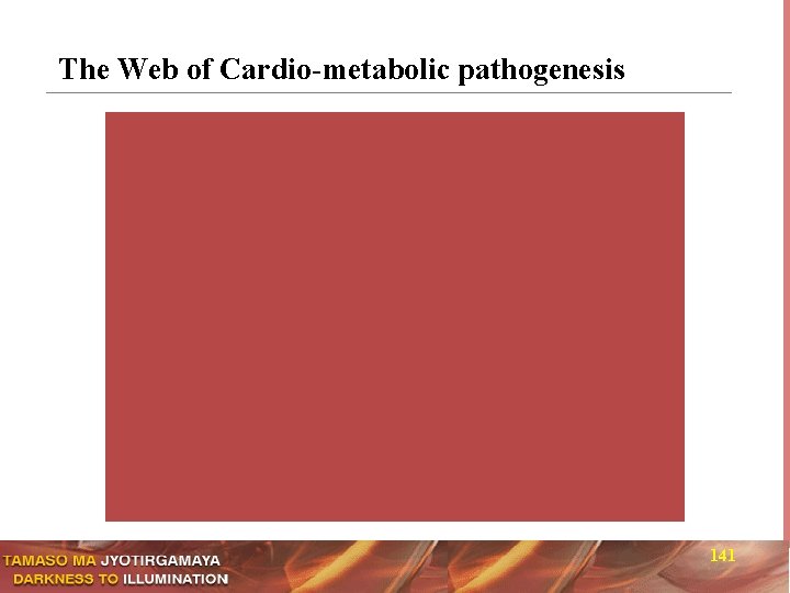 The Web of Cardio-metabolic pathogenesis 141 