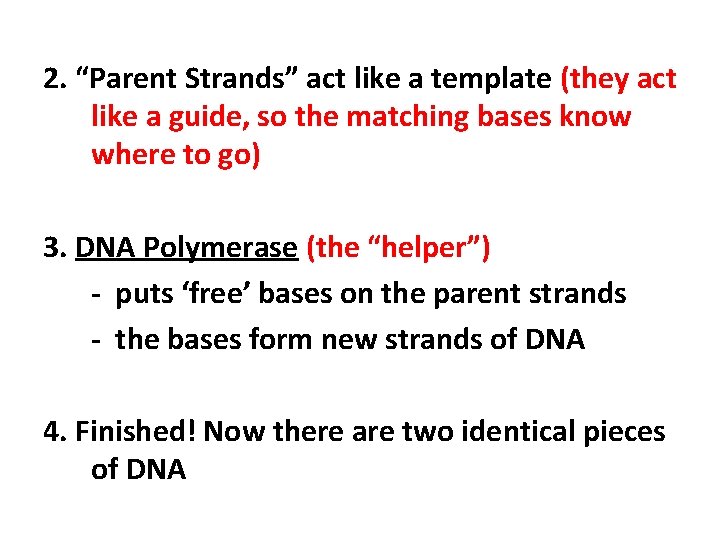 2. “Parent Strands” act like a template (they act like a guide, so the