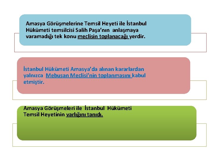 Amasya Görüşmelerine Temsil Heyeti ile İstanbul Hükümeti temsilcisi Salih Paşa’nın anlaşmaya varamadığı tek konu