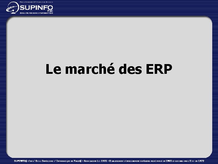 Le marché des ERP 