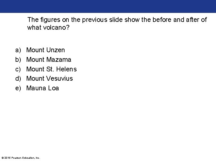 The figures on the previous slide show the before and after of what volcano?