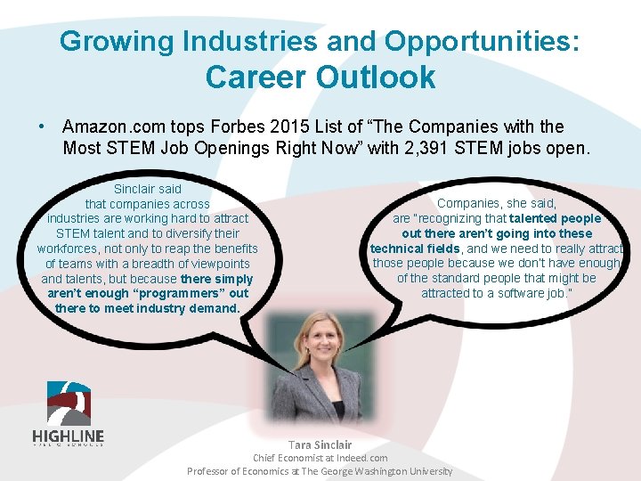 Growing Industries and Opportunities: Career Outlook • Amazon. com tops Forbes 2015 List of