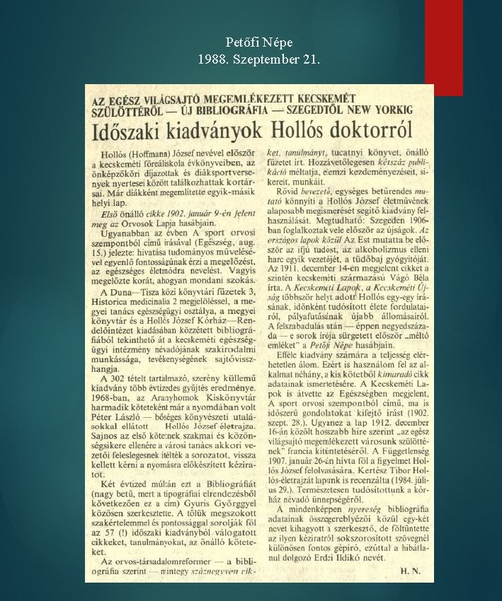 Petőfi Népe 1988. Szeptember 21. 