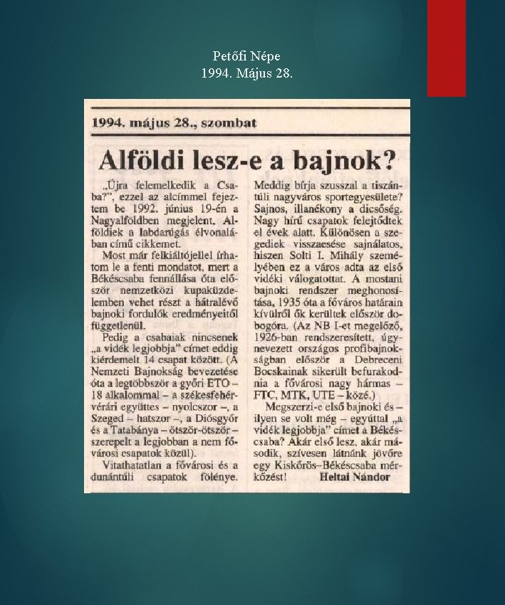 Petőfi Népe 1994. Május 28. 