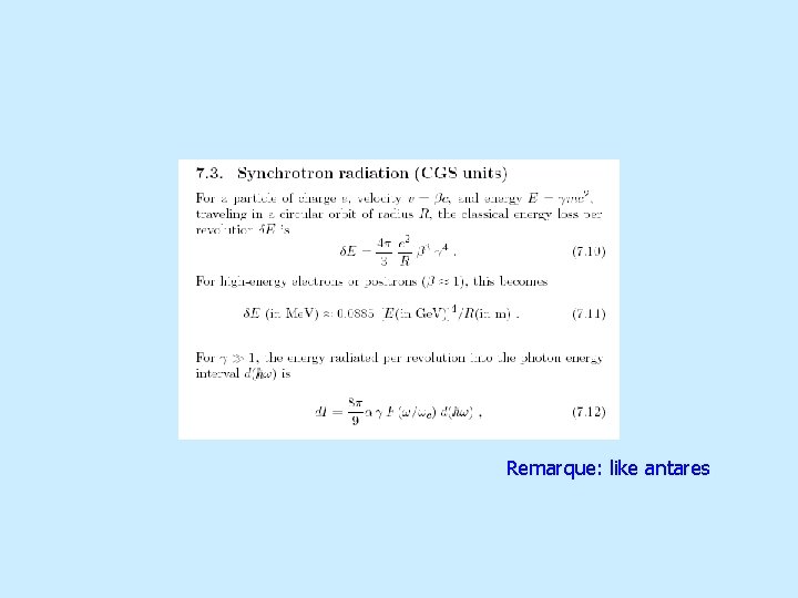 Remarque: like antares 