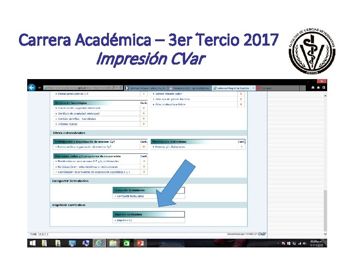Carrera Académica – 3 er Tercio 2017 Impresión CVar 