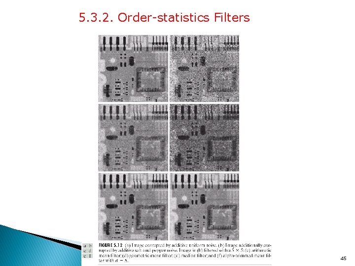 5. 3. 2. Order-statistics Filters 45 