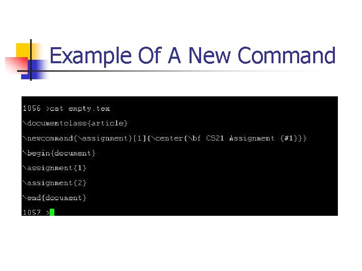 Example Of A New Command 