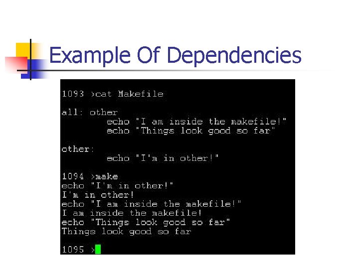 Example Of Dependencies 