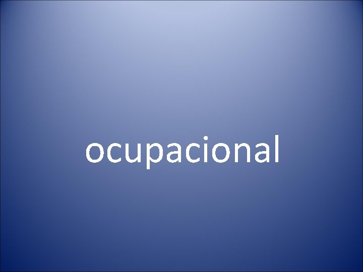 ocupacional 
