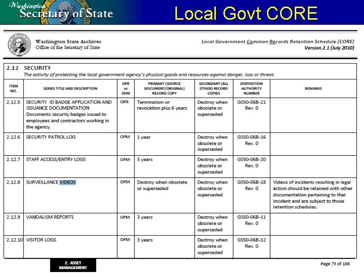 Local Govt CORE 