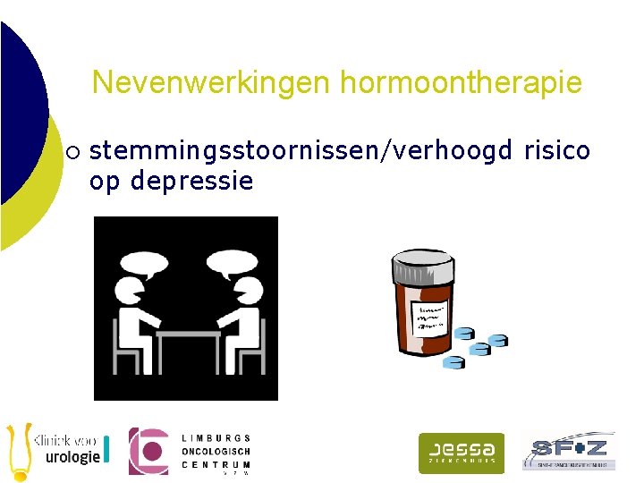 Nevenwerkingen hormoontherapie ¡ stemmingsstoornissen/verhoogd risico op depressie 