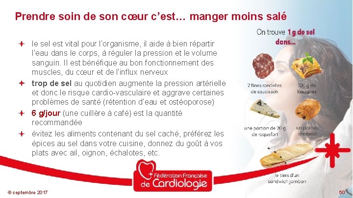 Prendre soin de son cœur c’est… manger moins salé le sel est vital pour