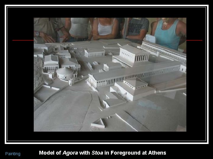 Painting Model of Agora with Stoa in Foreground at Athens 