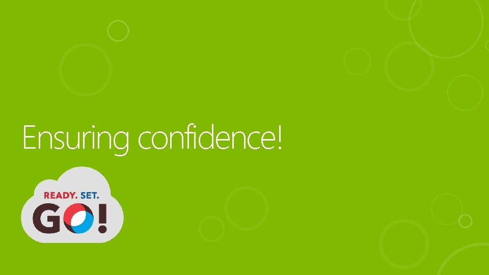 Ensuring confidence! 