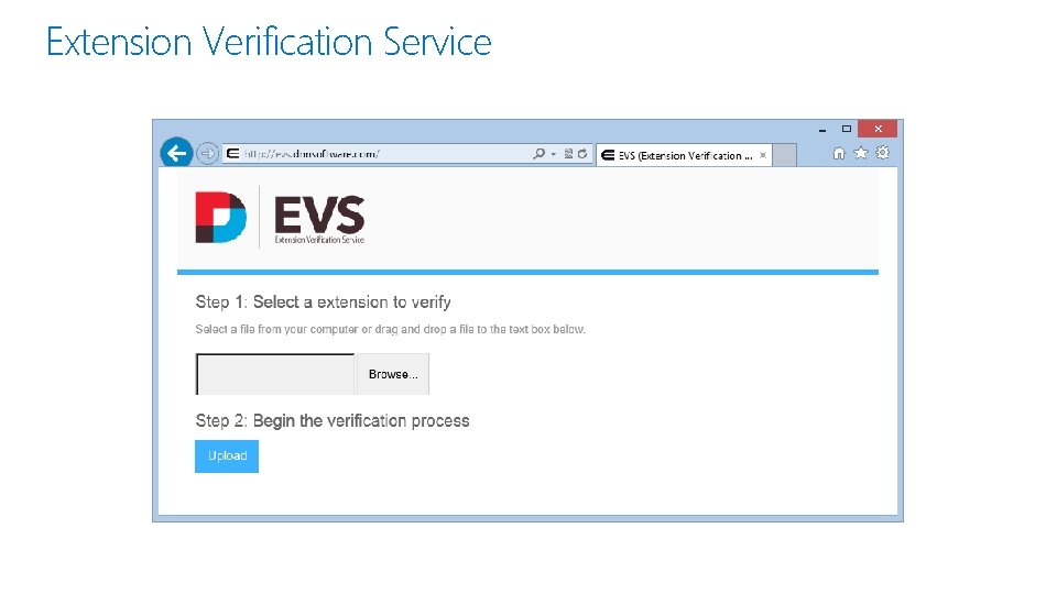 Extension Verification Service 