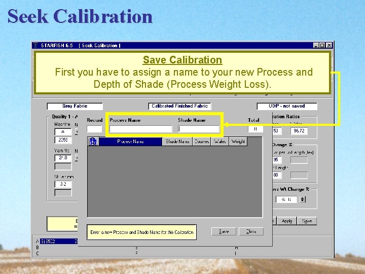 Seek Calibration Save Calibration First you have to assign a name to your new