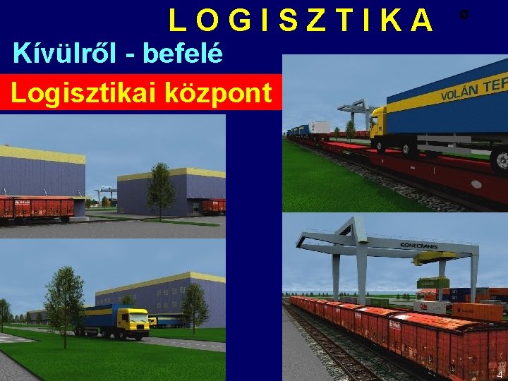 LOGISZTIKA Ø Kívülről - befelé Logisztikai központ 4 