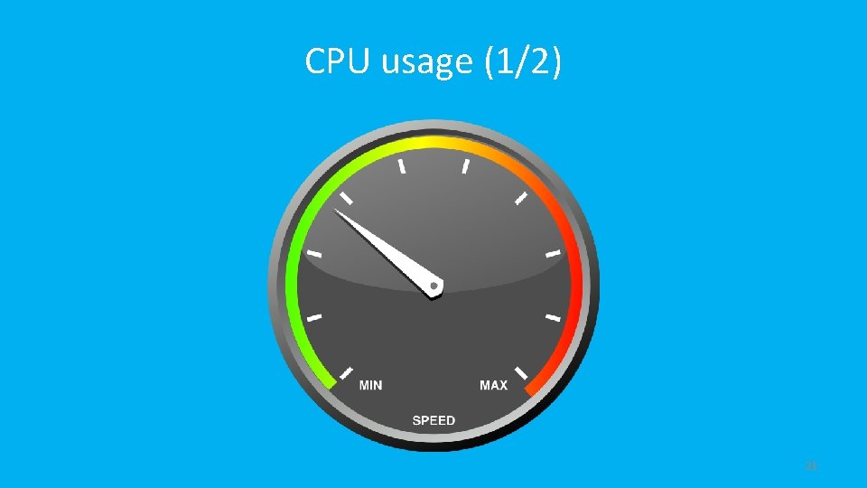 CPU usage (1/2) 21 