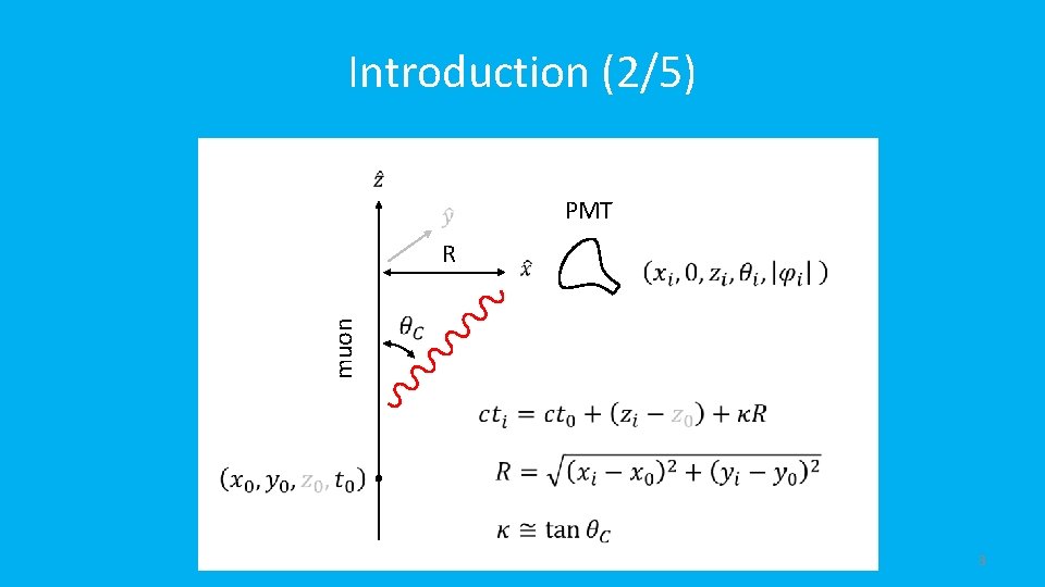 Introduction (2/5) PMT muon R 3 