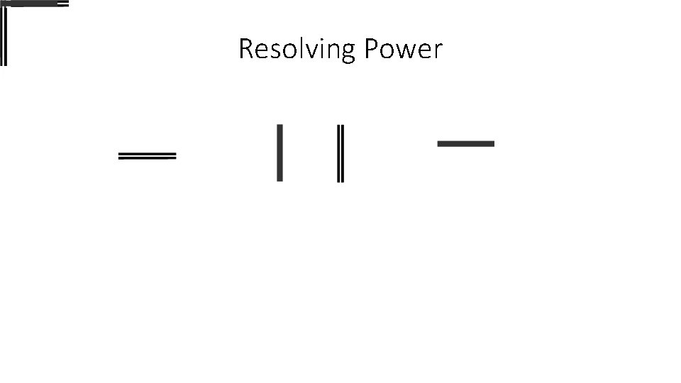 Resolving Power 