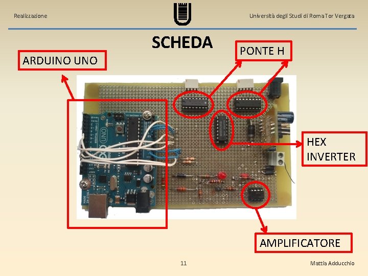 Realizzazione ARDUINO Università degli Studi di Roma Tor Vergata SCHEDA PONTE H HEX INVERTER