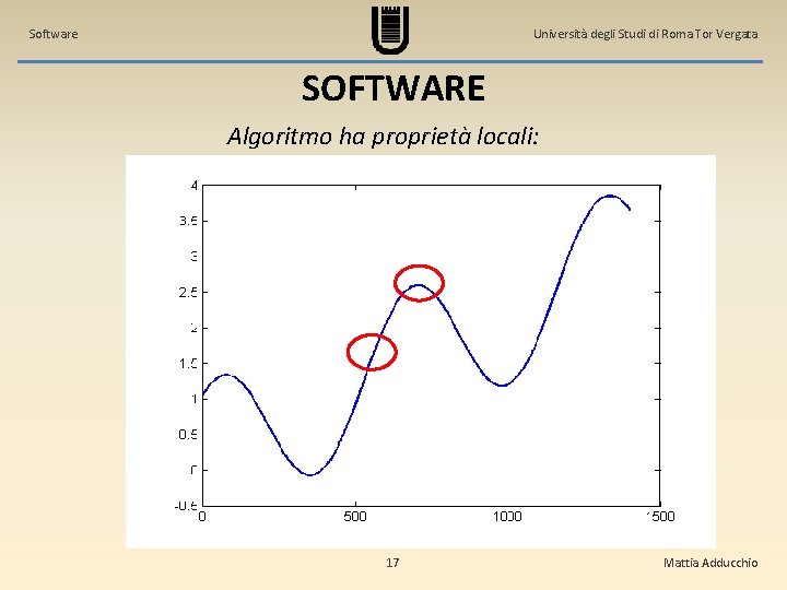 Software Università degli Studi di Roma Tor Vergata SOFTWARE Algoritmo ha proprietà locali: 17
