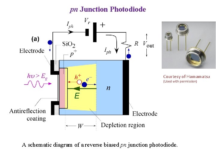 pn Junction Photodiode Courtesy of Hamamatsu (Used with permission) A schematic diagram of a
