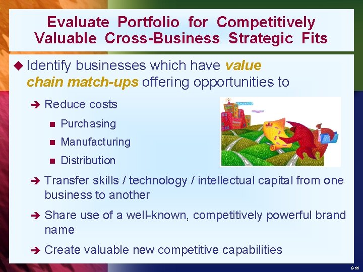 Evaluate Portfolio for Competitively Valuable Cross-Business Strategic Fits u Identify businesses which have value