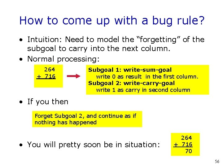 How to come up with a bug rule? • Intuition: Need to model the
