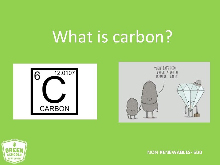 What is carbon? NON RENEWABLES- 500 