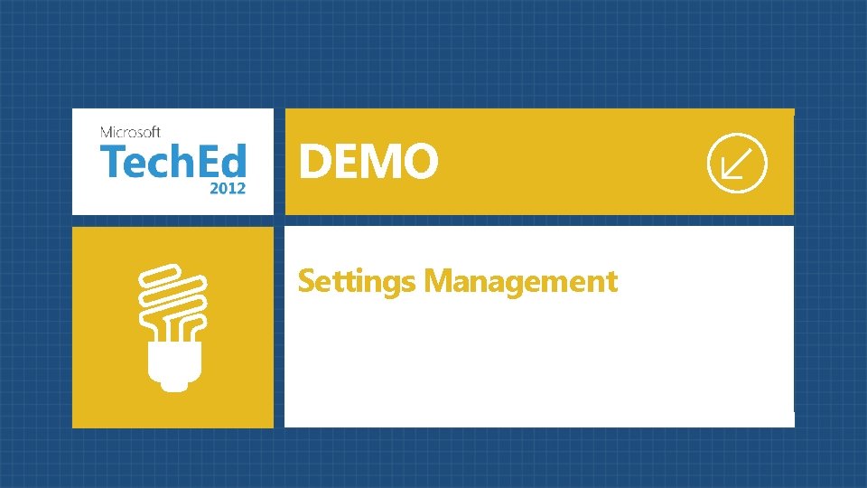 DEMO Settings Management 