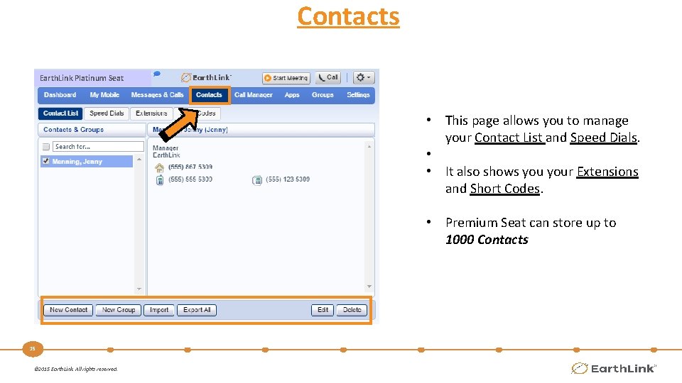 Contacts Earth. Link Platinum Seat • This page allows you to manage your Contact