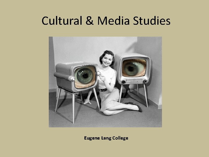 Cultural & Media Studies Eugene Lang College 