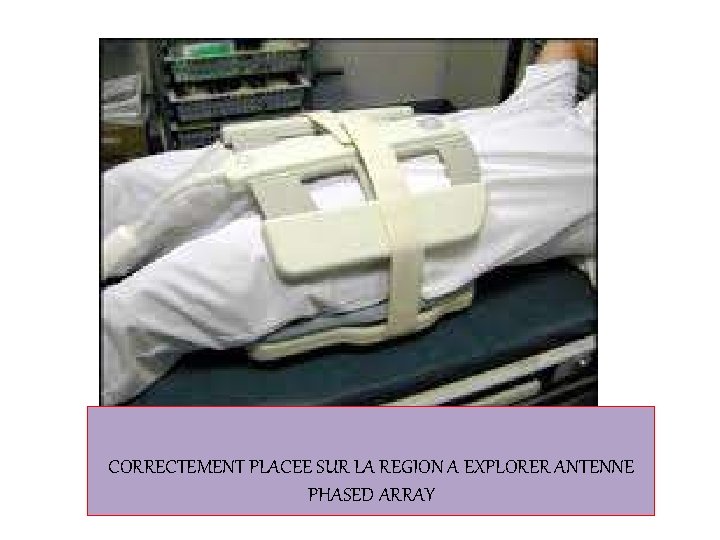 CORRECTEMENT PLACEE SUR LA REGION A EXPLORER ANTENNE PHASED ARRAY 
