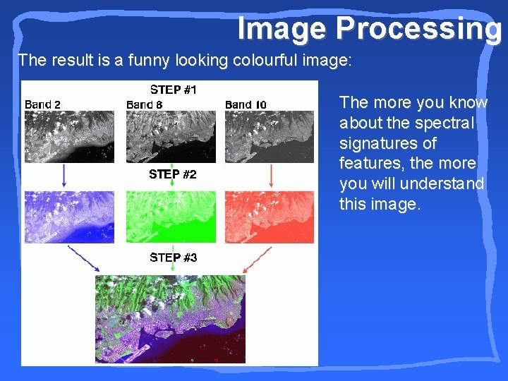 Image Processing The result is a funny looking colourful image: The more you know