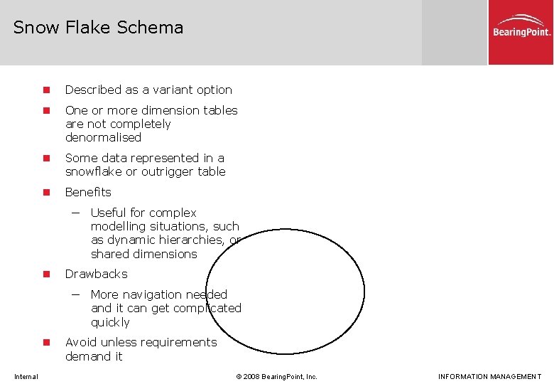 Snow Flake Schema n Described as a variant option n One or more dimension