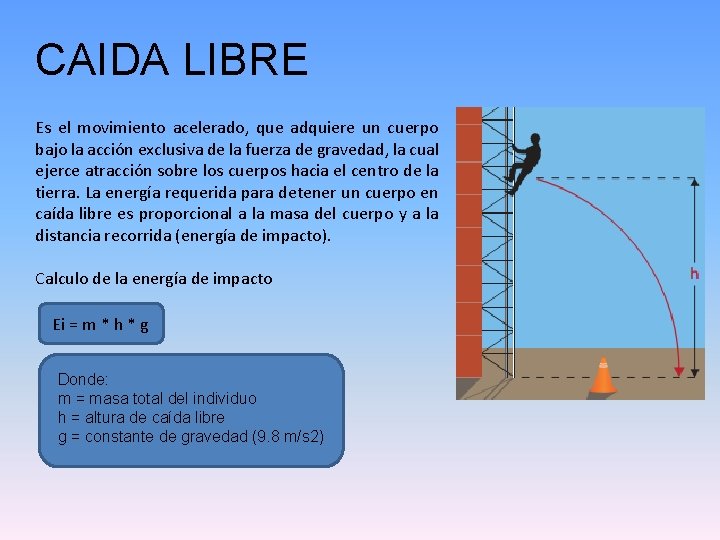CAIDA LIBRE Es el movimiento acelerado, que adquiere un cuerpo bajo la acción exclusiva CAIDA LIBRE Es el movimiento acelerado, que adquiere un cuerpo bajo la acción exclusiva